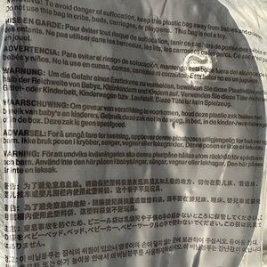Clear Plastic Bag with Safety Warning Text